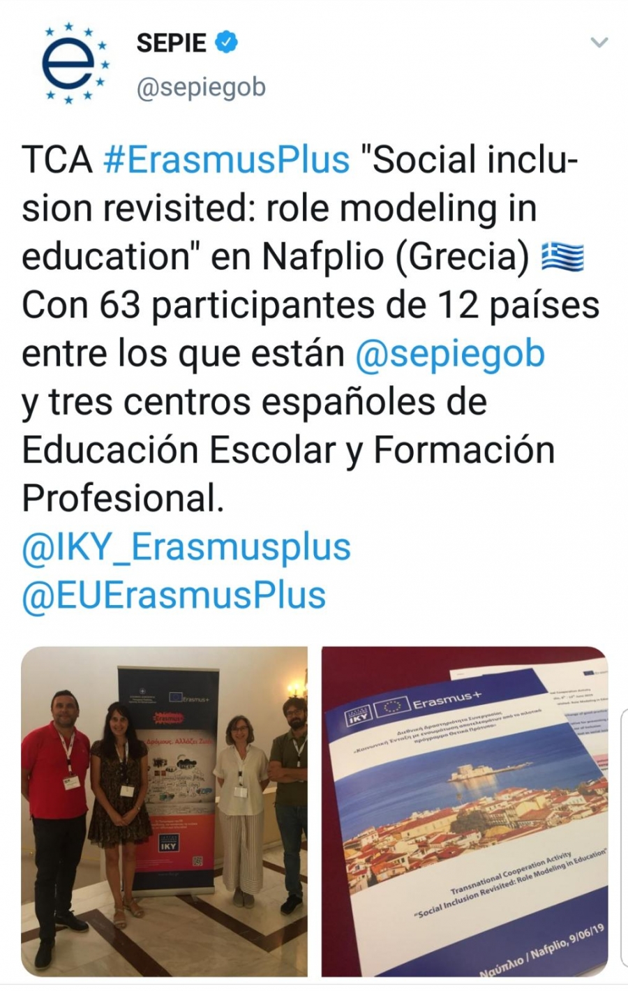 TCA #ErasmusPlus &quot;Social inclusion revisited: role modeling in Education&quot;