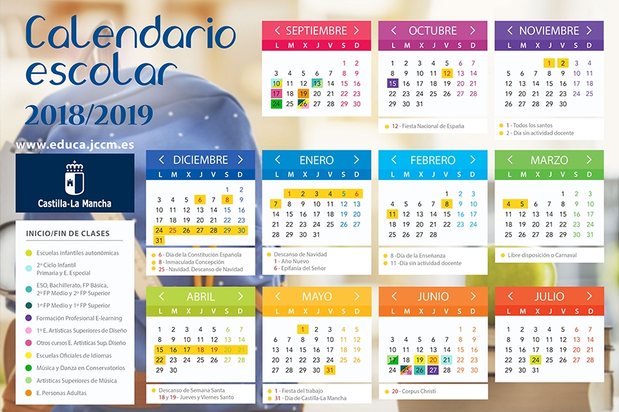 Calendario escolar 2018-2019